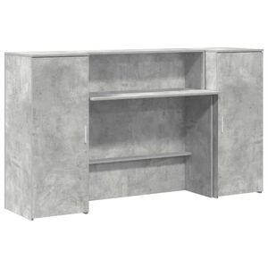 vidaXL Receptiebalie 180x50x103,5 cm bewerkt hout betongrijs