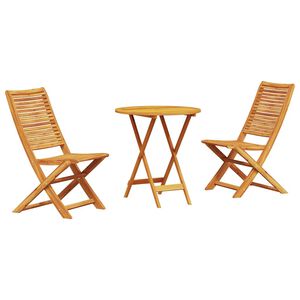 vidaXL Vouw Bistro Set 3 pcs Bruin Massief Acaciahout