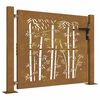 vidaXL Poort 100x100 cm bamboe-ontwerp cortenstaal