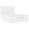 vidaXL Ottoman bed met matras 140x190cm kunstleer wit