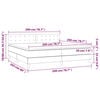 vidaXL Boxspring met matras en LED fluweel roze 200x200 cm