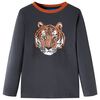 Kindershirt met lange mouwen 92 antracietkleurig