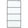 vidaXL Inloopdouchewand 100x195 cm mat ESG-glas zwart