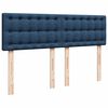 vidaXL Boxspring met matras stof blauw 140x200 cm