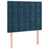 vidaXL Boxspring met matras fluweel donkerblauw 90x190 cm