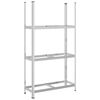vidaXL Bandenrek 3-laags 110x40x200 cm staal zilverkleurig