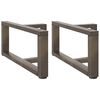 vidaXL Salontafelpoten 2 st T-vormig 60x25x(30-31) cm staal naturel