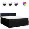 vidaXL Boxspring met matras stof zwart 180x200 cm