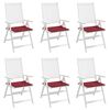 vidaXL Tuinstoelkussens 6 st 50x50x4 cm oxford stof wijnrood