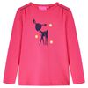 Kindershirt met lange mouwen 116 felroze