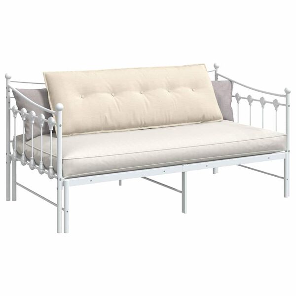 vidaXL Rugkussen Cr&egrave;me 140 x 50 cm Cordstof