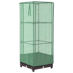 vidaXL Plantenbak verhoogd met kashoes 40x40x123 cm rattanlook