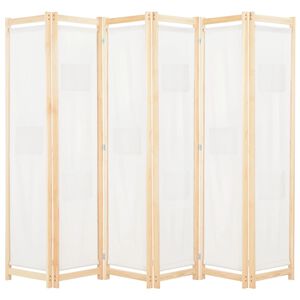 vidaXL Kamerscherm met 6 panelen 240x170x4 cm stof cr&egrave;me