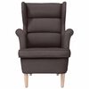 vidaXL Fauteuil 74x84x100 cm stof donkerbruin