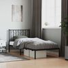 vidaXL Bedframe met hoofdbord metaal zwart 90x190 cm