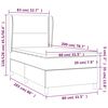 vidaXL Boxspring met matras stof zwart 80x200 cm