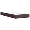 vidaXL Boxspring met matras stof donkerbruin 90x190 cm