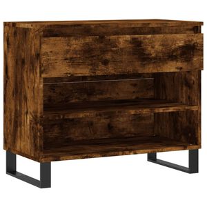 vidaXL Schoenenkast 70x36x60 cm bewerkt hout gerookt eikenkleurig