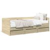 vidaXL Slaapbank met lades zonder matras 100x200cm sonoma eikenkleurig