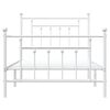 vidaXL Bedframe met hoofd- en voeteneinde metaal wit 100x190 cm