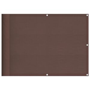 vidaXL Balkonscherm 75x1000 cm 100% oxford polyester bruin