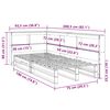 vidaXL Bed met boekenkast zonder matras grenenhout wasbruin 75x190 cm