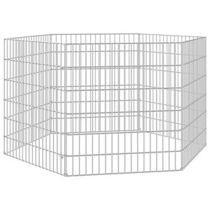 vidaXL Dierenverblijf 6 panelen 54x60 cm gegalvaniseerd ijzer