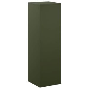 vidaXL Plantenstandaard Olijfgroen 30 x 30 x 100 cm weervast staal