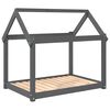 vidaXL Hondenbed 101x70x90 cm massief grenenhout grijs