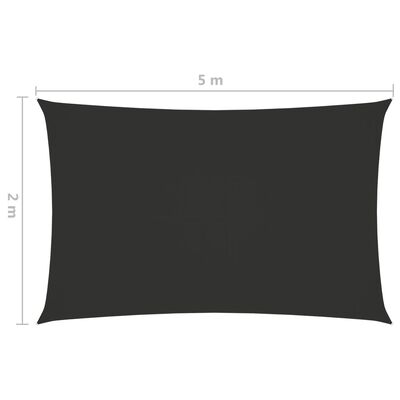 vidaXL Zonnescherm rechthoekig 2x5 m oxford stof antracietkleurig