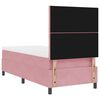 vidaXL LED Box Spring Bed met matras Roze 100 x 200 cm Stof
