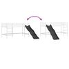 vidaXL Kinder loft bedframe met glijbaan Wit en Antraciet 90 x 200 cm