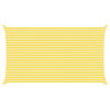 vidaXL Zonneschaduwzeil Geel en Wit 7 x 4 m 100% Polyester Oxford