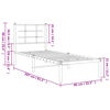 vidaXL Bedframe met hoofdbord metaal wit 80x200 cm