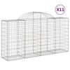 vidaXL Schanskorven 11 st gewelfd 200x50x100/120 cm ijzer