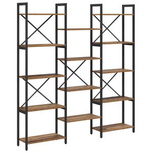 vidaXL Boekenkast Oud hout 156 x 25 x 167 cm Bewerkt hout