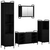 vidaXL Badkamerkastenset 4 st Zwart eiken 40 x 36 x 181 cm