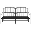 vidaXL Bedframe met hoofd- en voeteneinde metaal zwart 180x200 cm