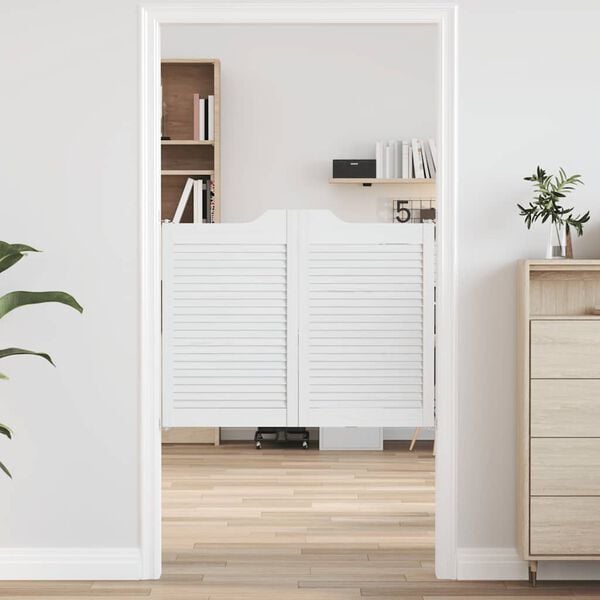 vidaXL Draaideuren louvredesign 1-paar 80x100 cm wit