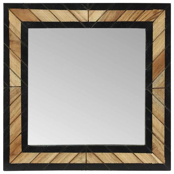 vidaXL Spiegel Zwart en Bruin 50 x 2 x 50 cm Massief Hout Acacia