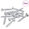 vidaXL Bout 12 pcs Zilver 9,8 x 35 mm IJzer