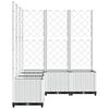 vidaXL Plantenbak met latwerk 120x120x136 cm polypropeen wit