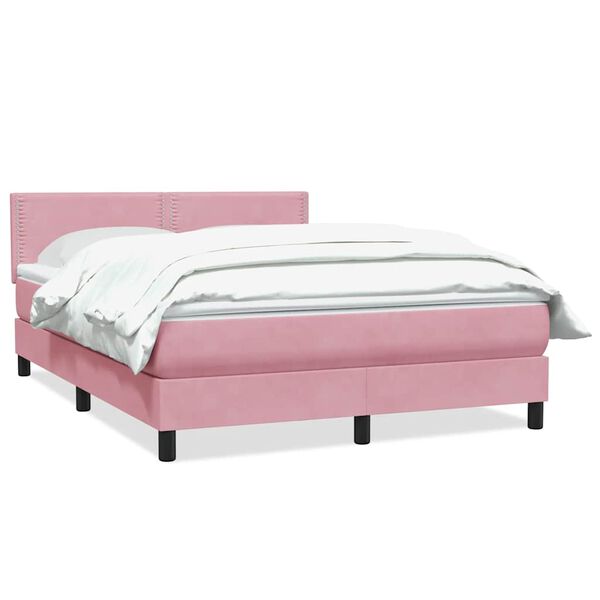 vidaXL Boxspringbed met matrassen 200x220 cm fluweel lichtgrijs