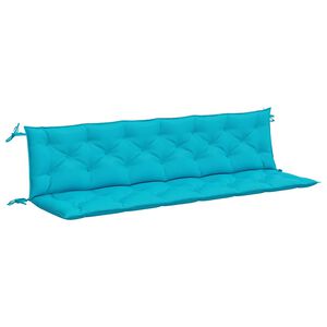 vidaXL Tuinbankkussens 2 st 200x50x7 cm stof turquoise