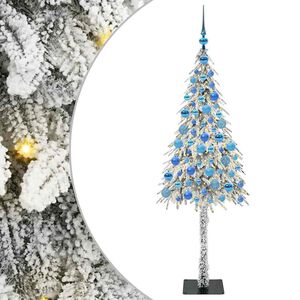 vidaXL Kerstboom met 300 LED met standaard Wit 180 cm PE en staal