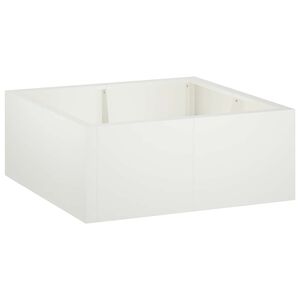 vidaXL Retentiewall 4 st 100 x 100 x 30 cm Staal Wit