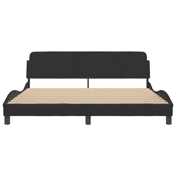 vidaXL Bedframe "Dover" 180x200 cm fluweel zwart