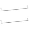 vidaXL Gordijnrails 2 st 60-105 cm aluminium wit en zilverkleurig