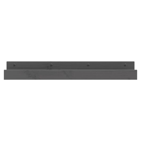 vidaXL Wandschappen 2 st 80x12x9 cm massief grenenhout grijs