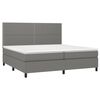 vidaXL Boxspring met matras stof donkergrijs 200x200 cm